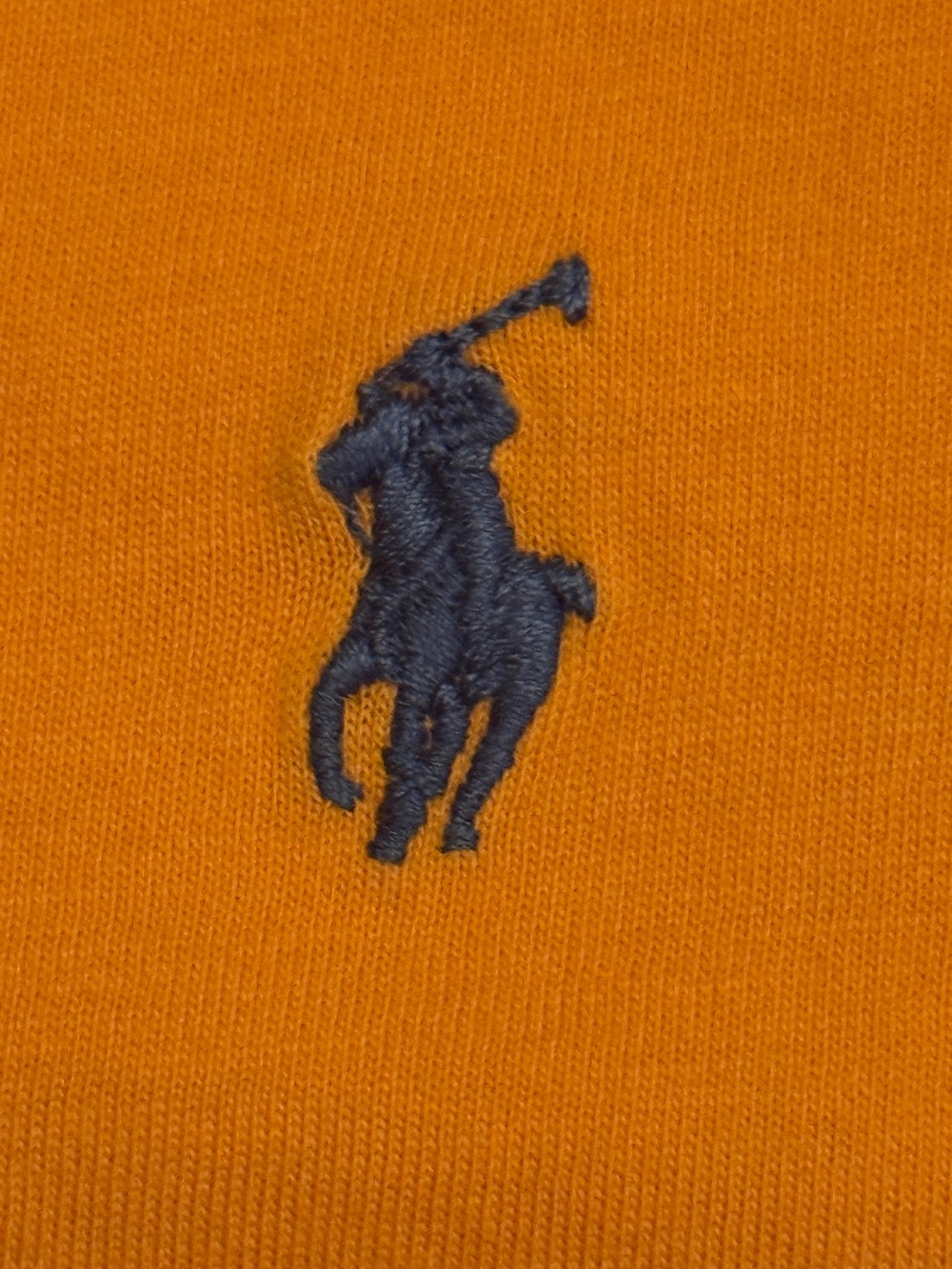 Polo by Ralph Lauren Bright Orange V-Neck Tee with Navy Pony - Picture 5 of 8